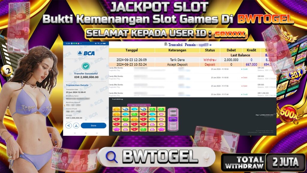 BUKTI JACKPOT SLOT CANDY BLITZ BOOMBS TERPERCAYA DI INDONESIA TGL 23-06-2024