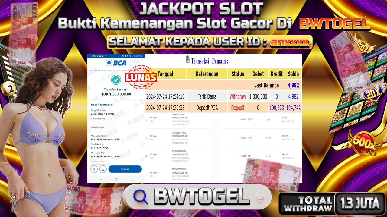 BUKTI JACKPOT SLOT MAFIA MAYHEM TERPERCAYA DI INDONESIA TGL 24-07-2024