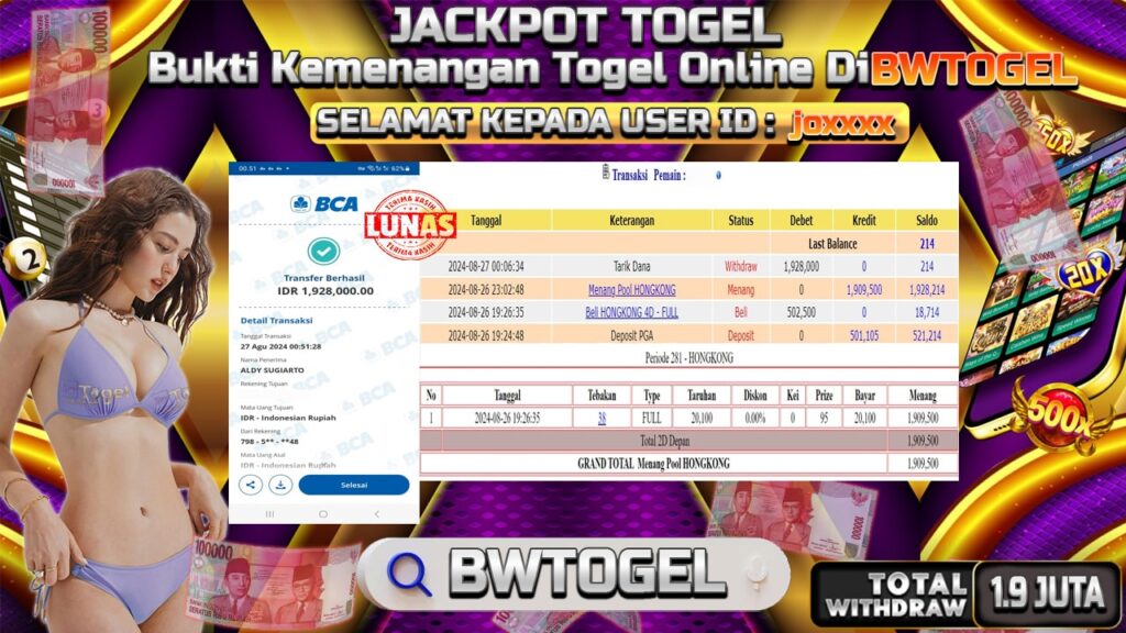 BUKTI JACKPOT TOGEL POOL HONGKONG TERPERCAYA DI INDONESIA TGL 27-08-2024