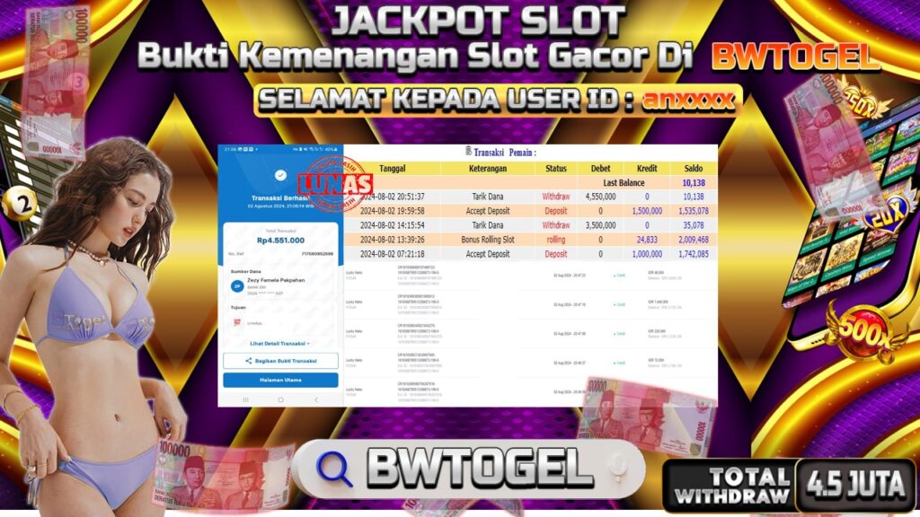 BUKTI JACKPOT SLOT LUCK NEKO TERPERCAYA DI INDONESIA TGL 02-08-2024