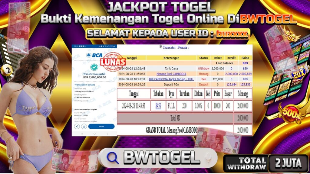 BUKTI JACKPOT TOGEL POOL CAMBODIA TERPERCAYA DI INDONESIA TGL 28-08-2024